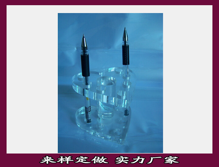 產品名稱:亞克力筆架 心形壓克力圓珠筆架 有機玻璃毛筆架批發 生產廠家